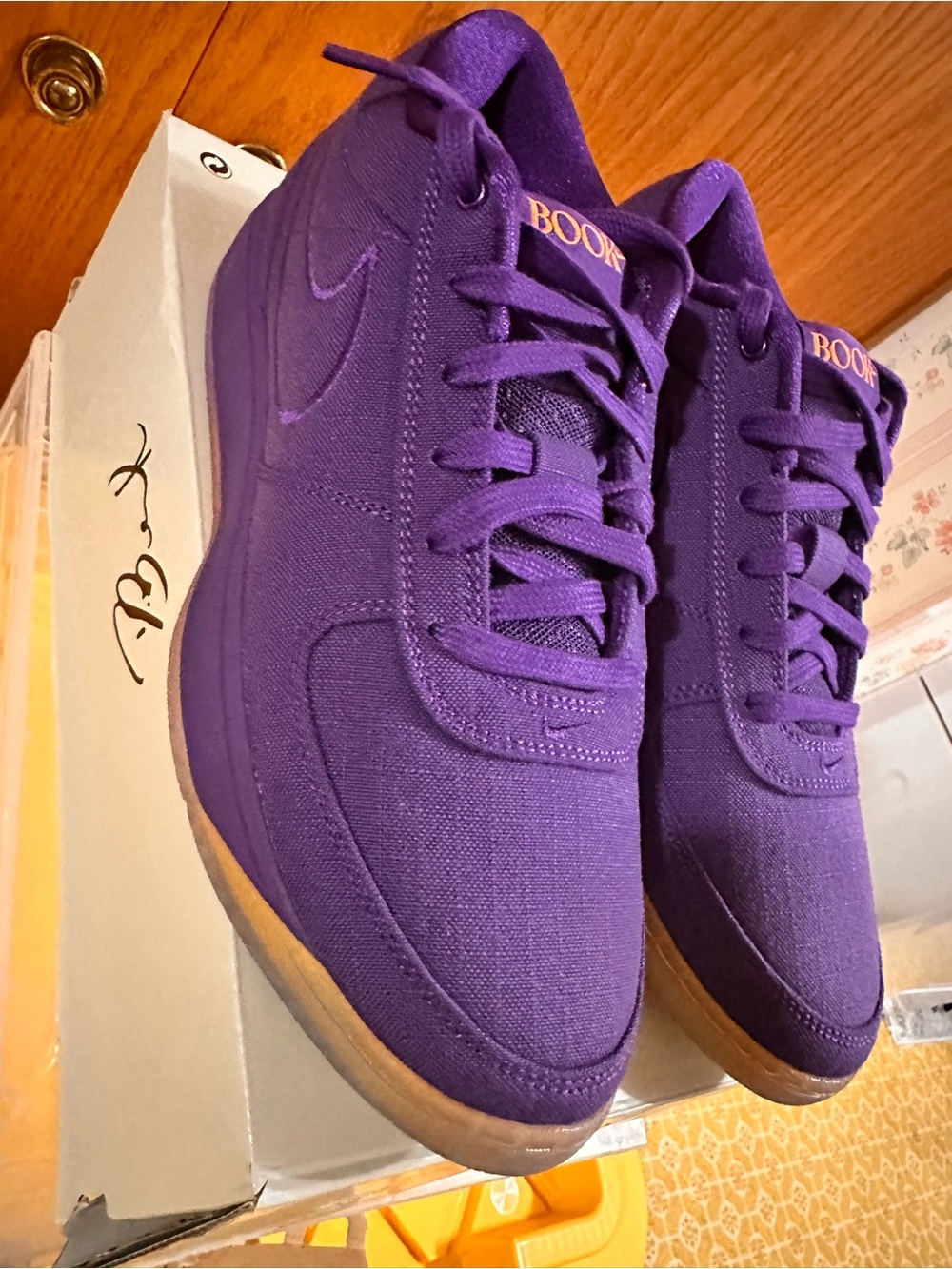 Nike Book 1 "Sunset" HJ5351-500 Court Purple/Total Orange Men's Low Top 2024 - Picture 6 of 14
